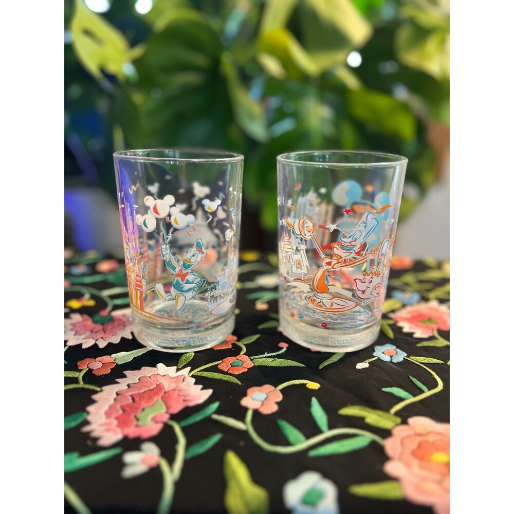 1996 McDonald's Walt Disney World 25th Anniversary "Remember the Magic" cups